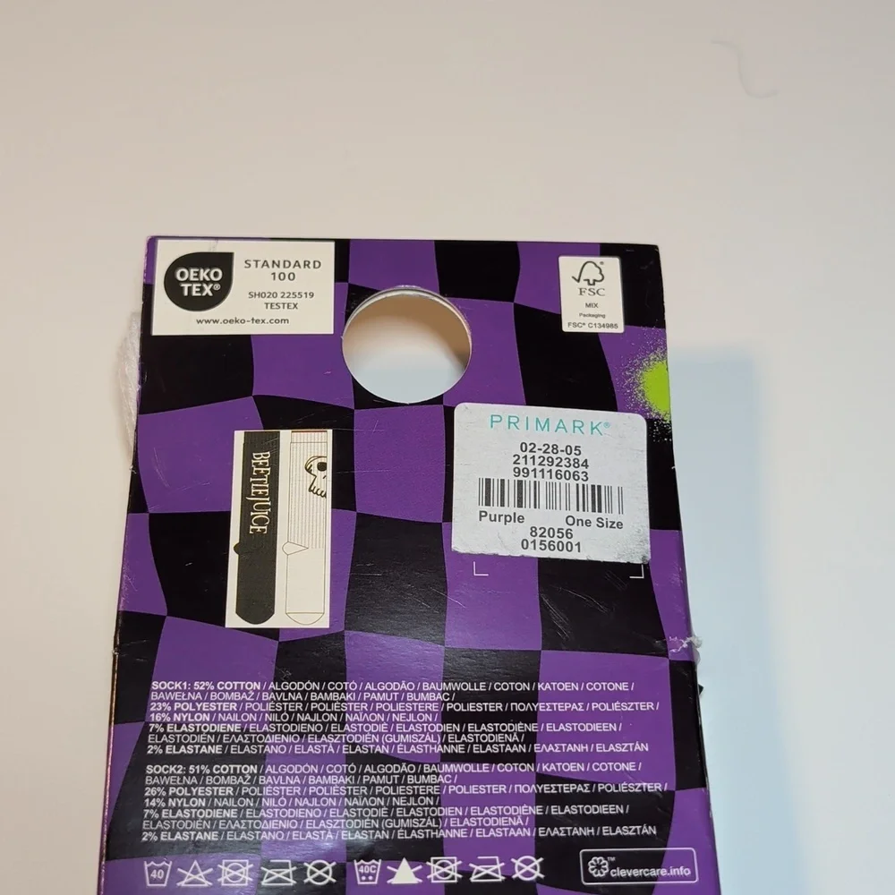 Primark Beetlejuice Knee High Socks 2 Pairs In The Pack